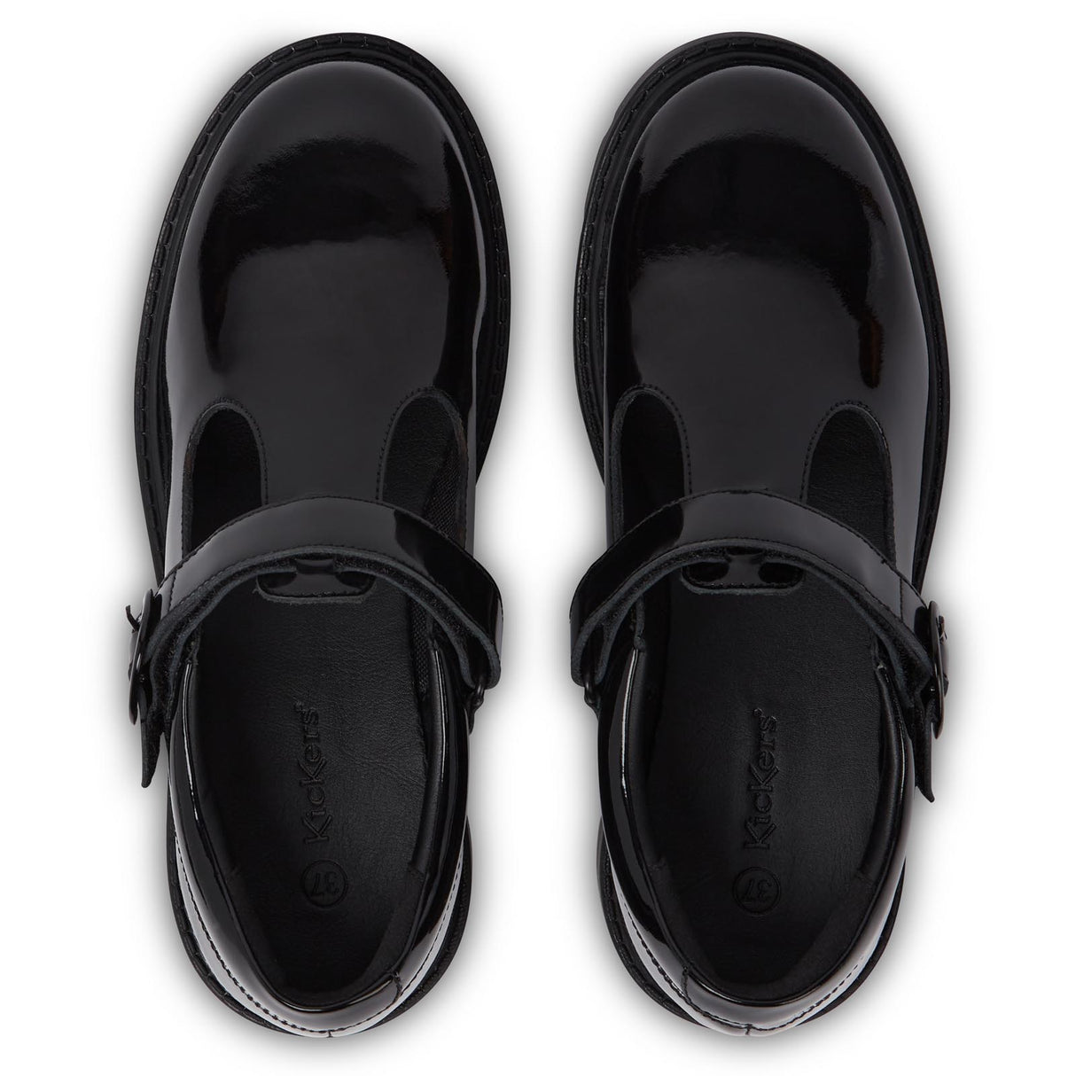 Kickers Kori T Bar PATL Youth Girls Blk