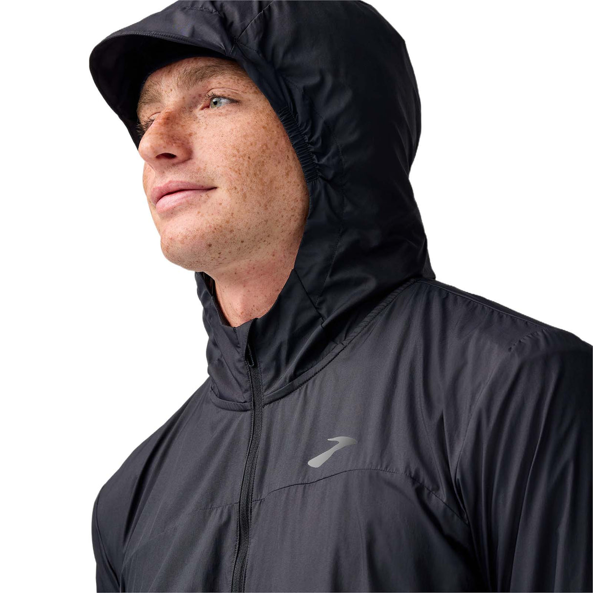 Brooks Mens Canopy Packable Jacket Black