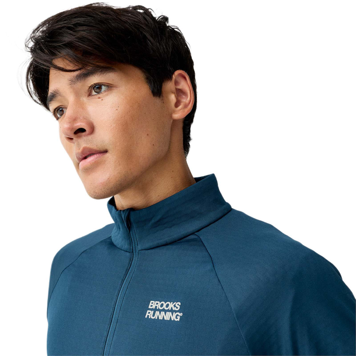 Brooks Mens Thermal Reflect Hf Zip Blue
