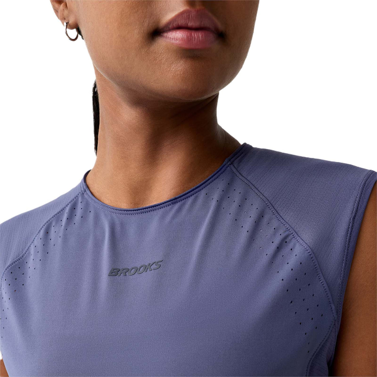 Brooks Wmns Dash Cooling Short Slv Purpl