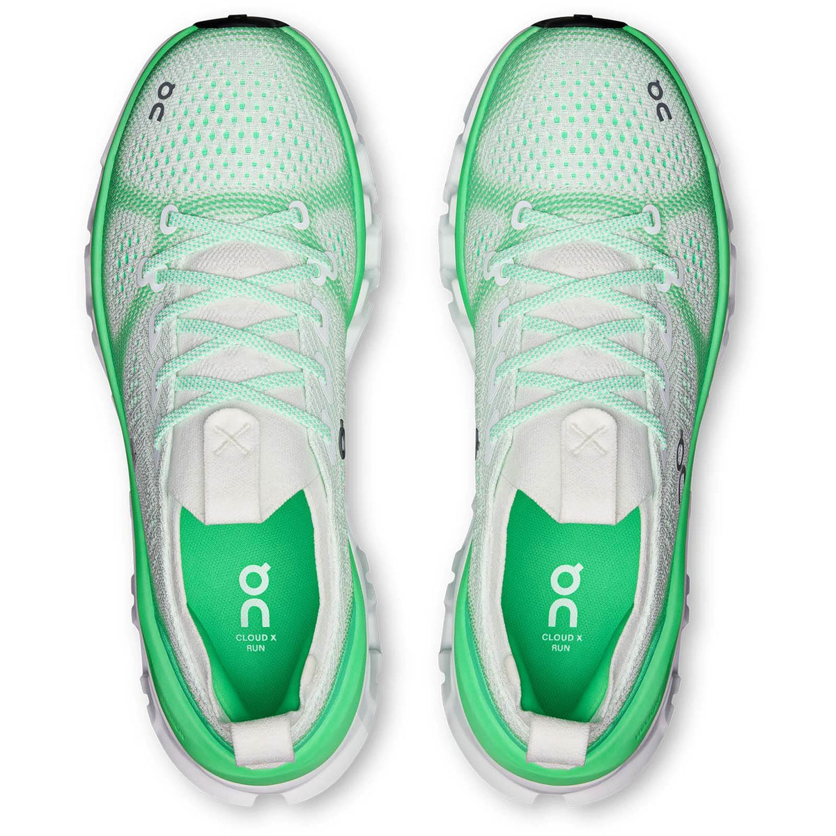 ON Cloud X Tempo Mens Ivory Verdit Green