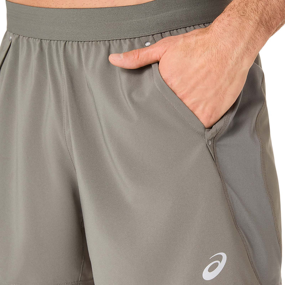 Asics Mens Road 5in Short Grey