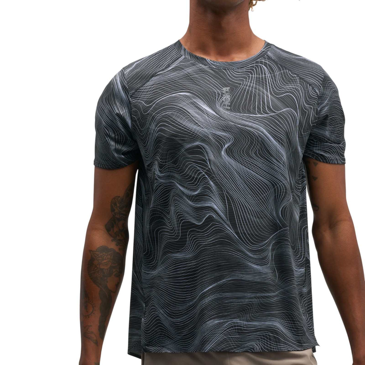 Hoka M Everyrun Short Sleeve CFL PRT Blk