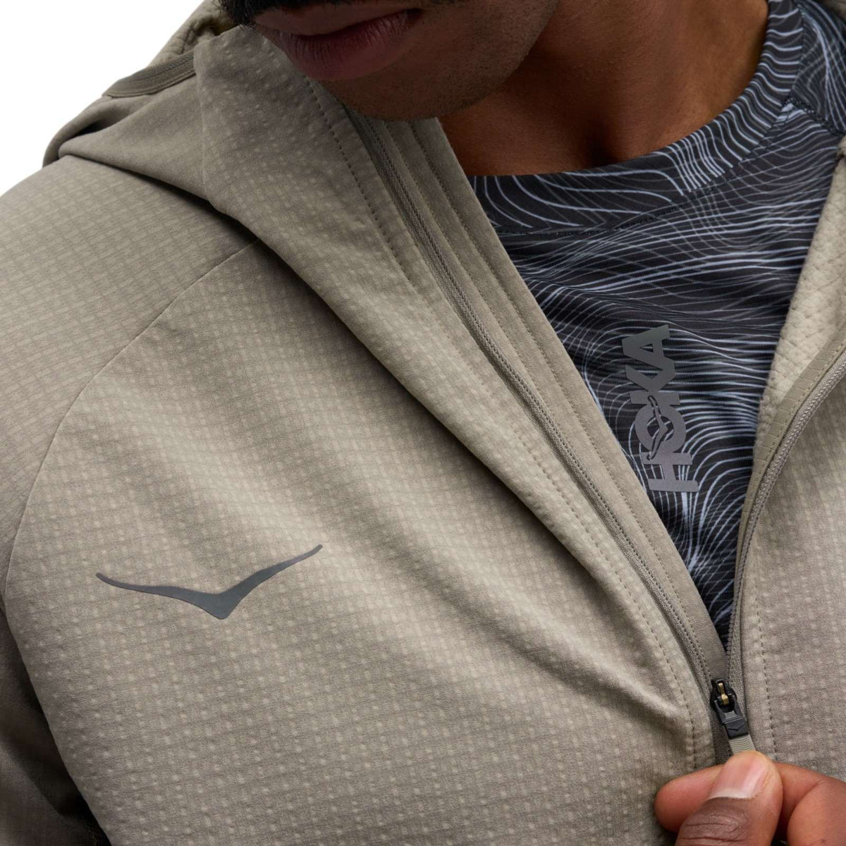 Hoka M Skyglow Half Zip Grey