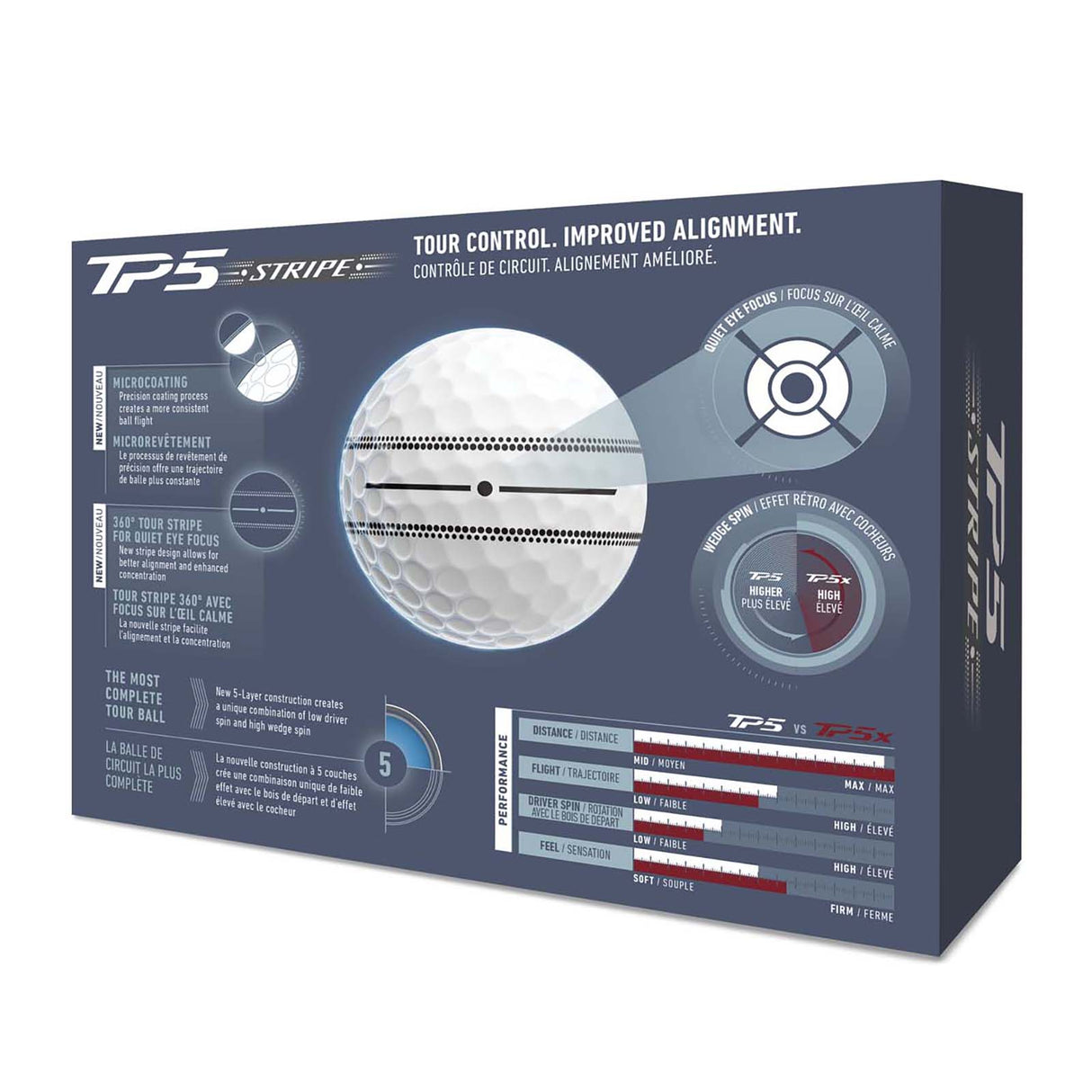 Taylormade TP5 Stripe 26 Golf Ball White