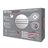 Taylormade TP5X Stripe 26 Golf Ball Wht