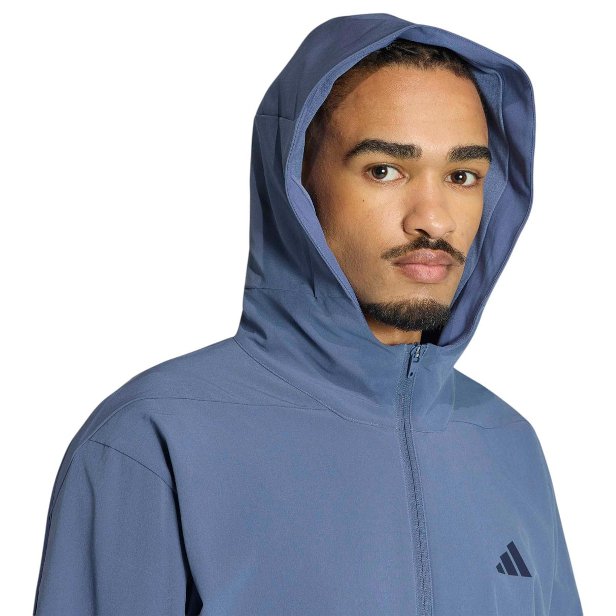 adidas Mens D4T Hybrid FZ Hoody Navy