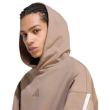 adidas Mens AK 3S OH Hoodie Brown