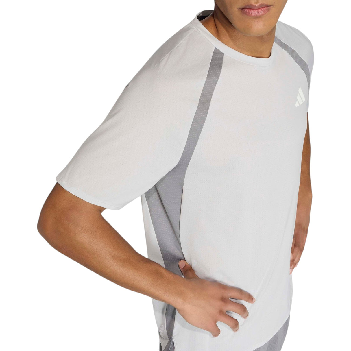 adidas Mens Adizero A Tee Grey
