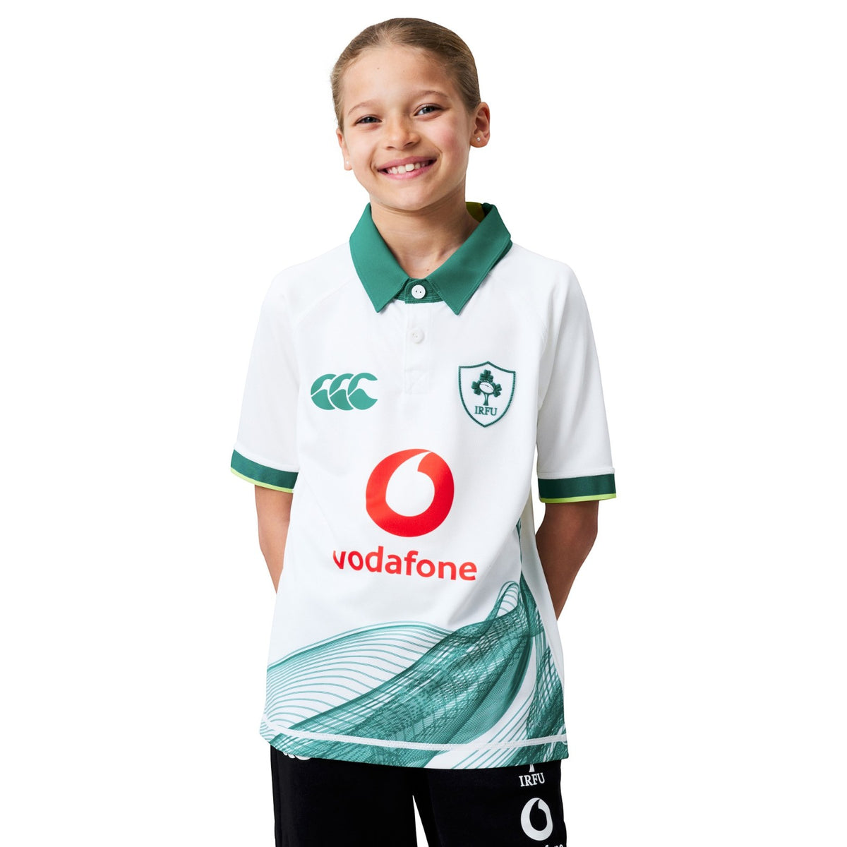Canterbury IRE Jr Kid Alt Pro Jsy 26 Wht