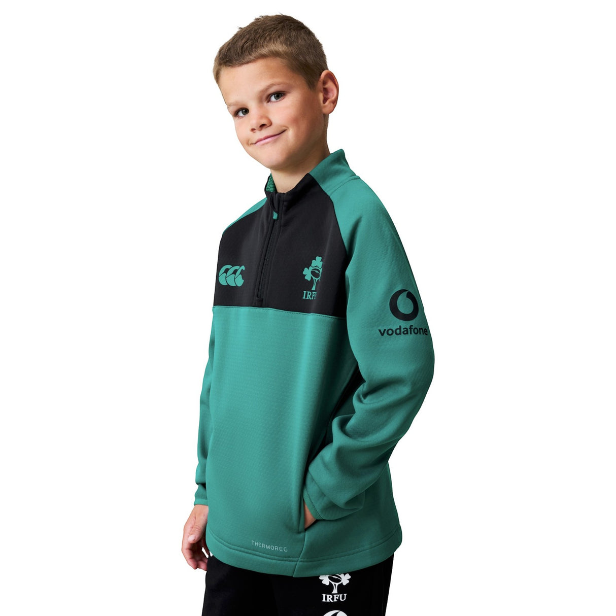 Canterbury IRE Kids Qzip Trng Top Green