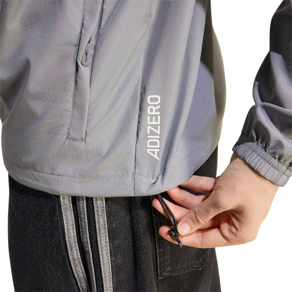adidas Womens ADIZERO A Jacket Grey