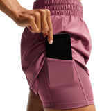 Nike W One DF HR 3in 2N1 Shorts Pink