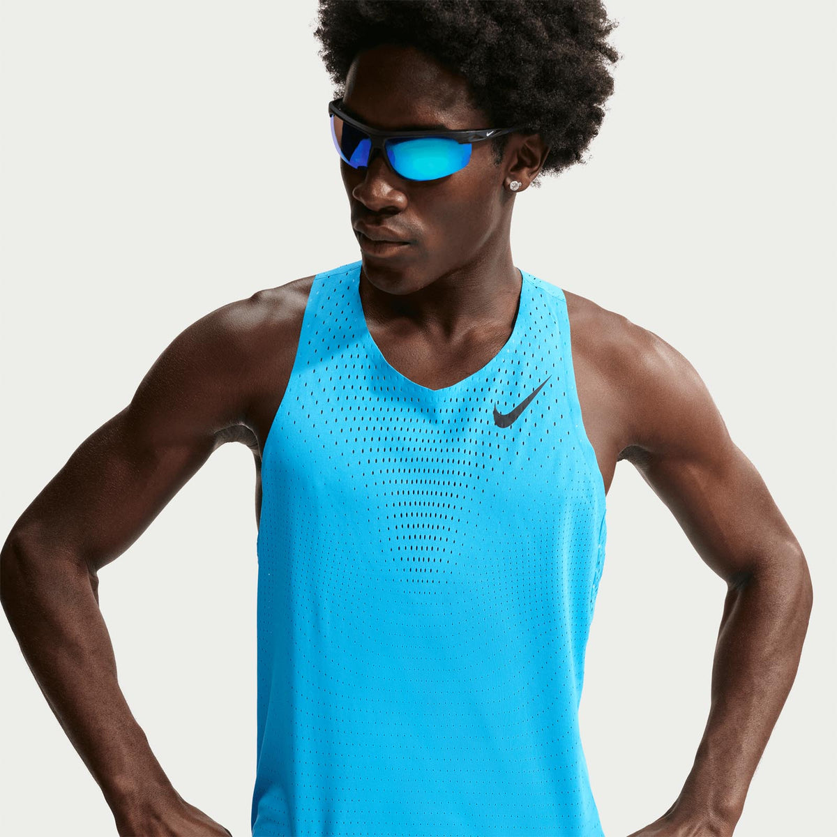 Nike Mens DF adv Aroswft Singlet Blue