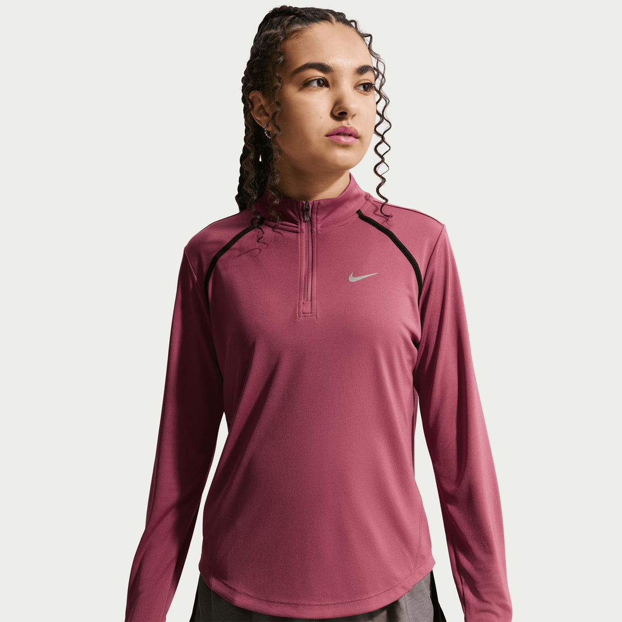 Nike Tempo Girls Dri-FIT Long-Sleeve Half-Zip Top