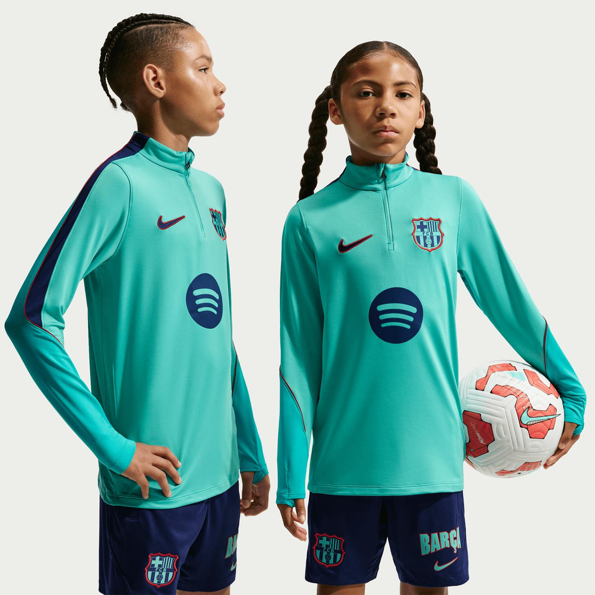 Nike FCB 26 Kids Third Stk Drill Top Grn
