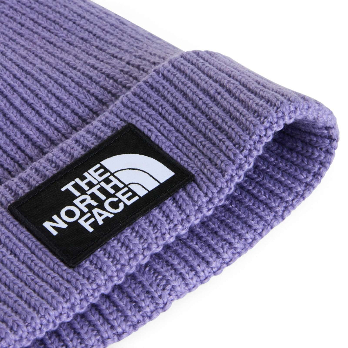 TNF Kids Logo Box Cuffed Beanie Purple