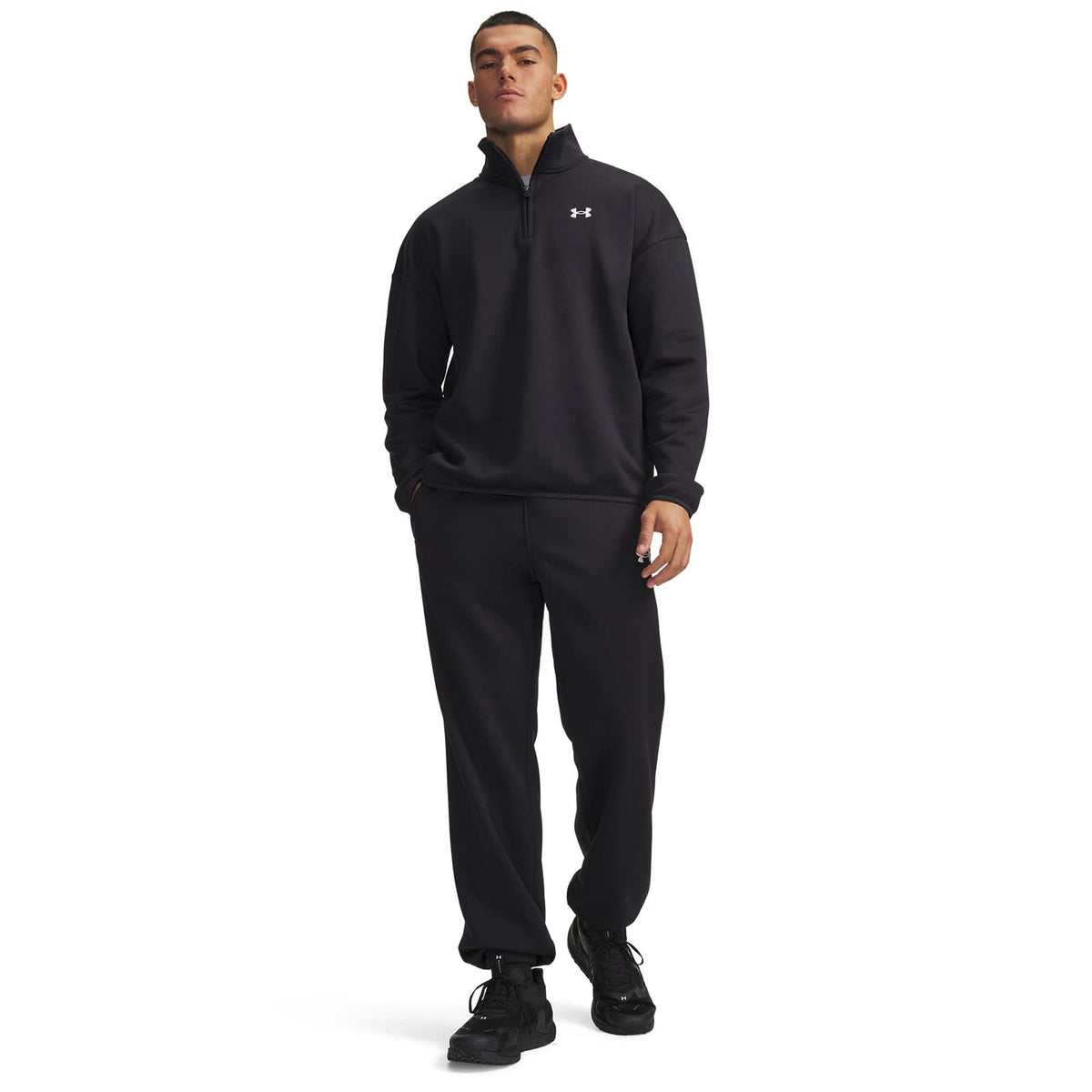 UA Mens Armour Fleece Joggers Black