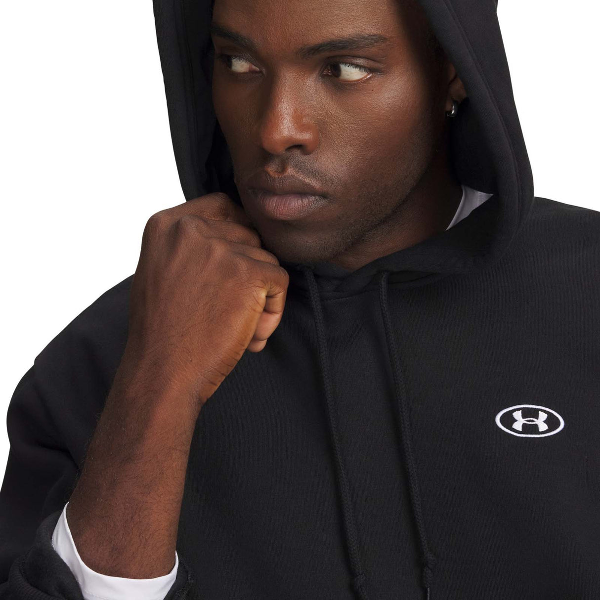 UA Mens Rival Flc Hoodie Black