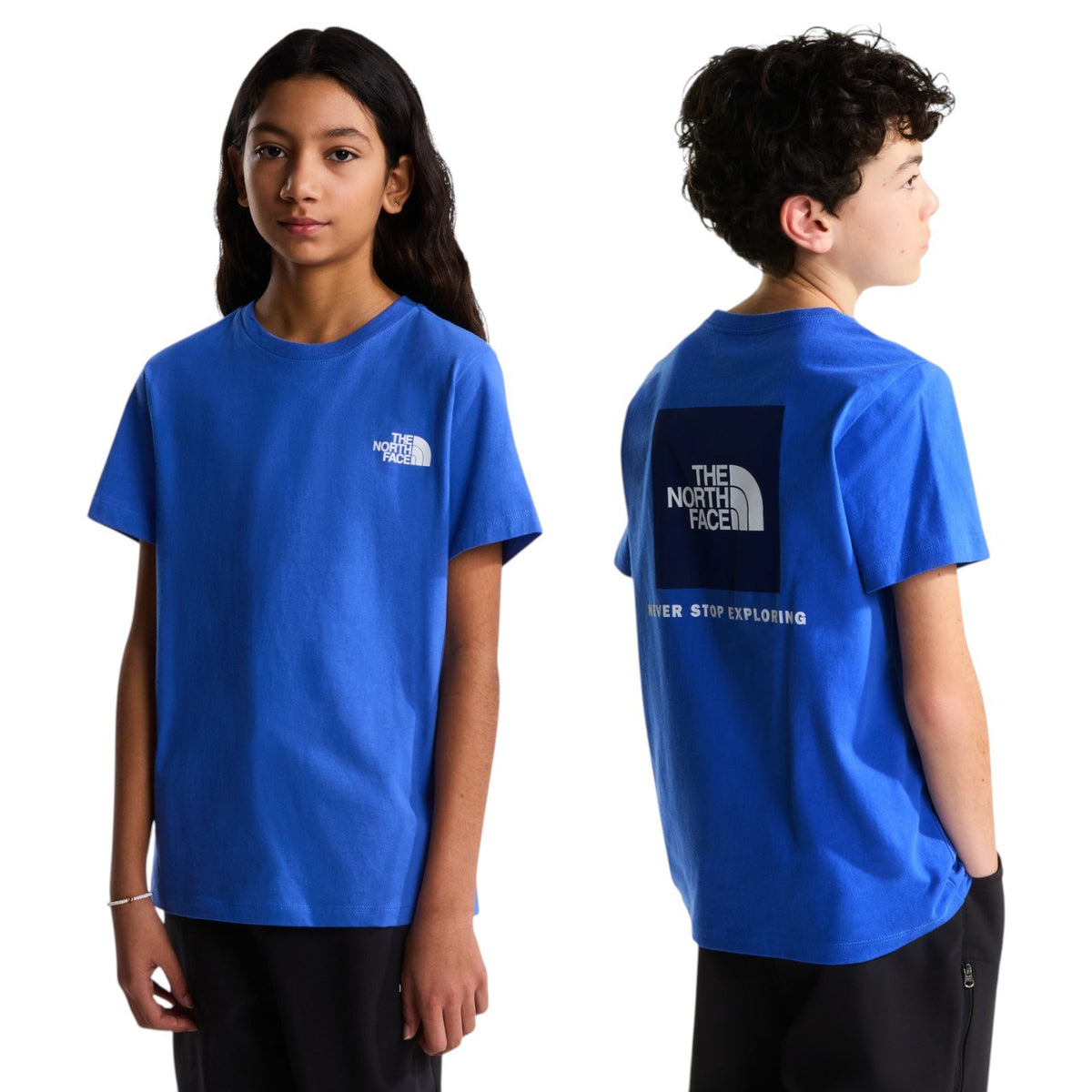 TNF Teen Evolution Box NSE SS Tee Blue