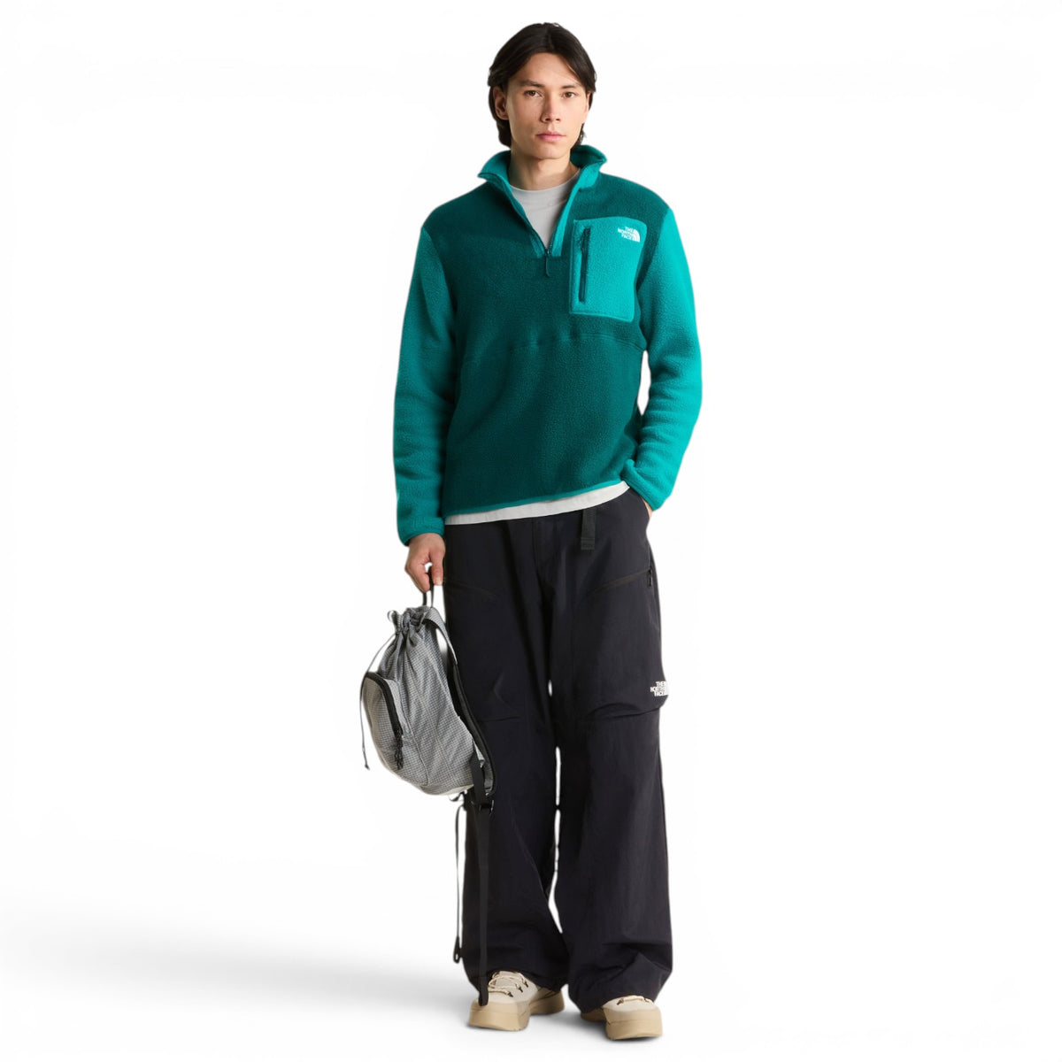 TNF Mens Yumiori Quarter Zip Green