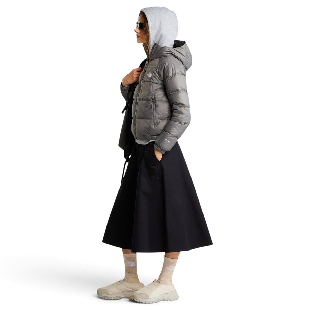 TNF Wmns Hydrenalite Down Hoodie Grey