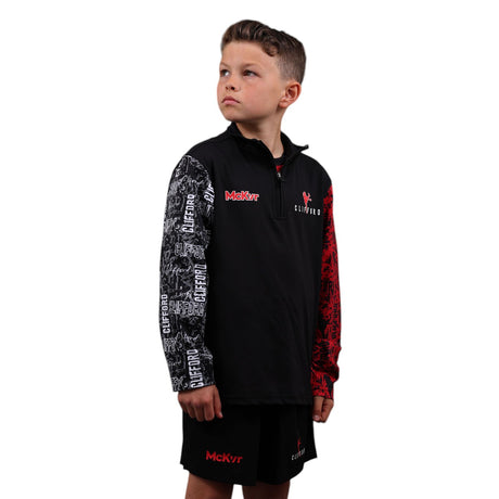 McKeever Clifford Kids Q Zip Top Black