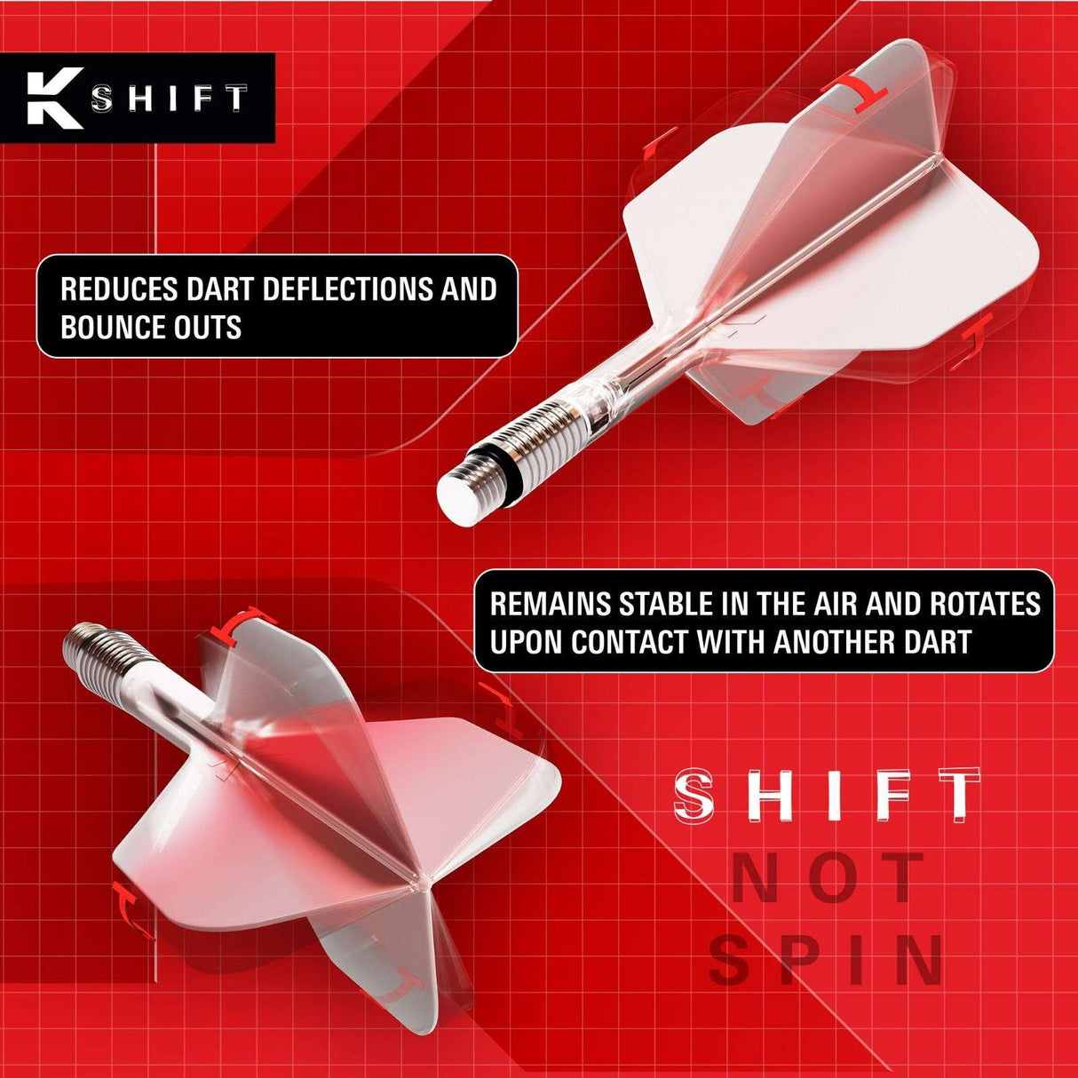 Target KShift NO.2 Intermediate Dart Flight and Shaft System
