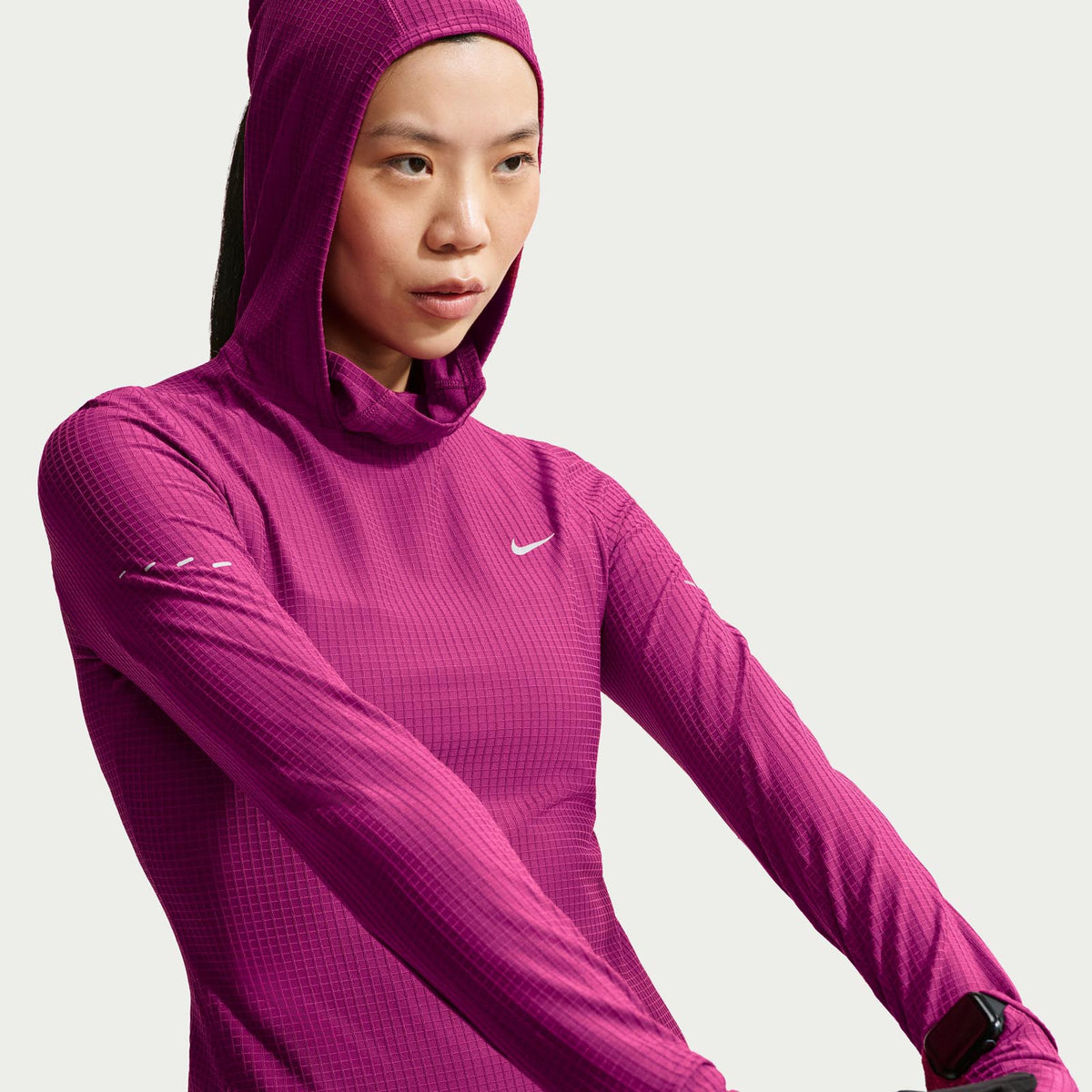 NIKE WMS TF SWIFT HOODED LS TOP Pink