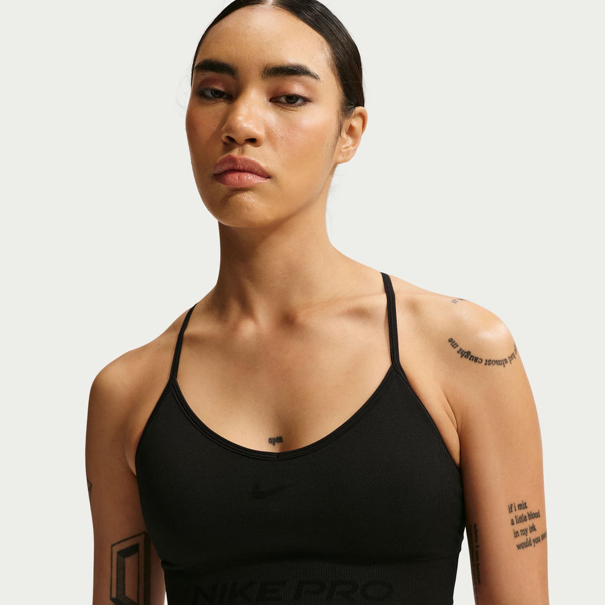NIKE WMS NP DF SMLS LS BRA Black