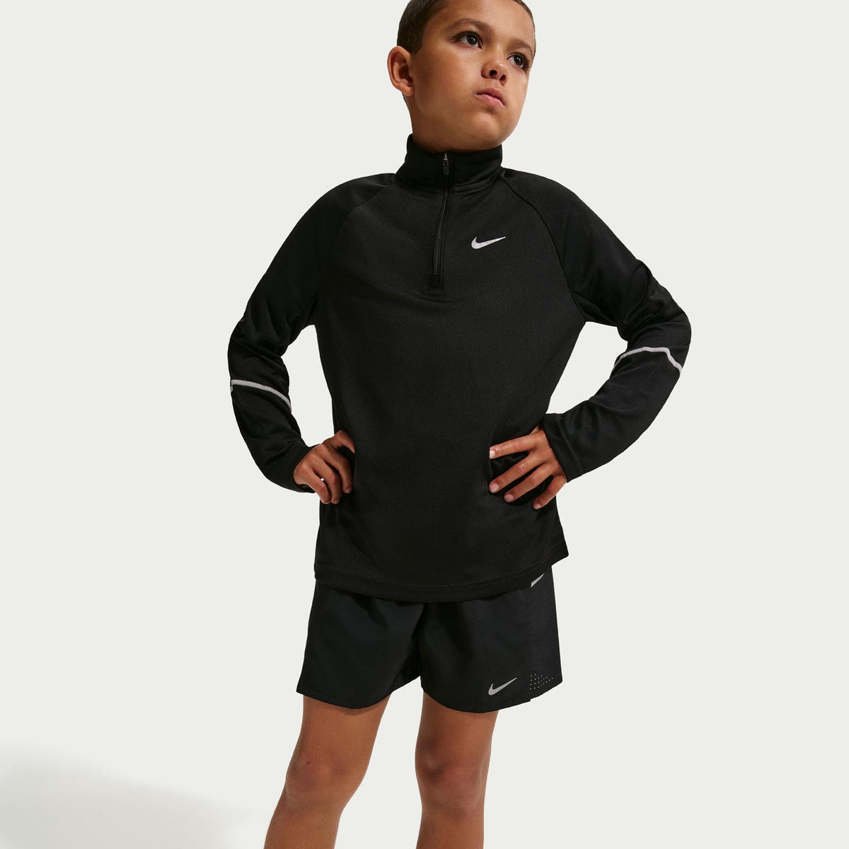 NIKE KIDS DF MILER SHORT Black