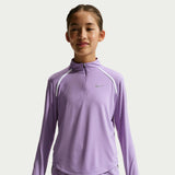 Nike Girls DF Tempo LS Half Zip Purple