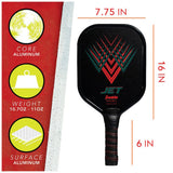 Franklin Jet Alumin Pickleball Pad Bk/Rd