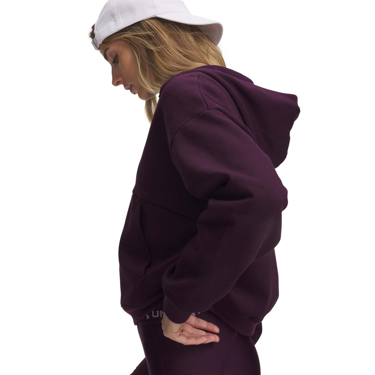 UA Wms Icon Fleece HZ Hoodie Purple