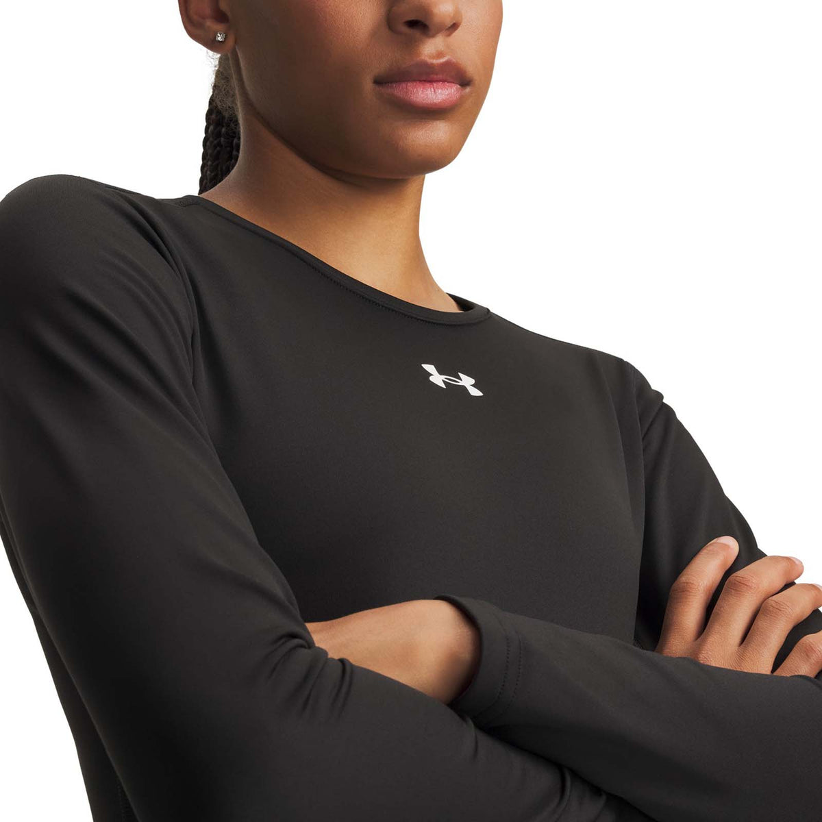 UA Wms ColdGear Crew Black