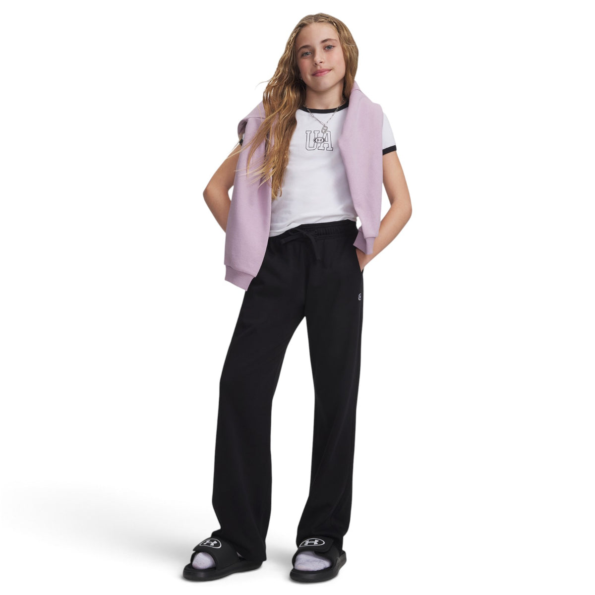 UA Girls Rival Fleece OH Pant Black