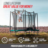 BERG Favorit Regular 330 Trampoline Green + Safety Net Comfort