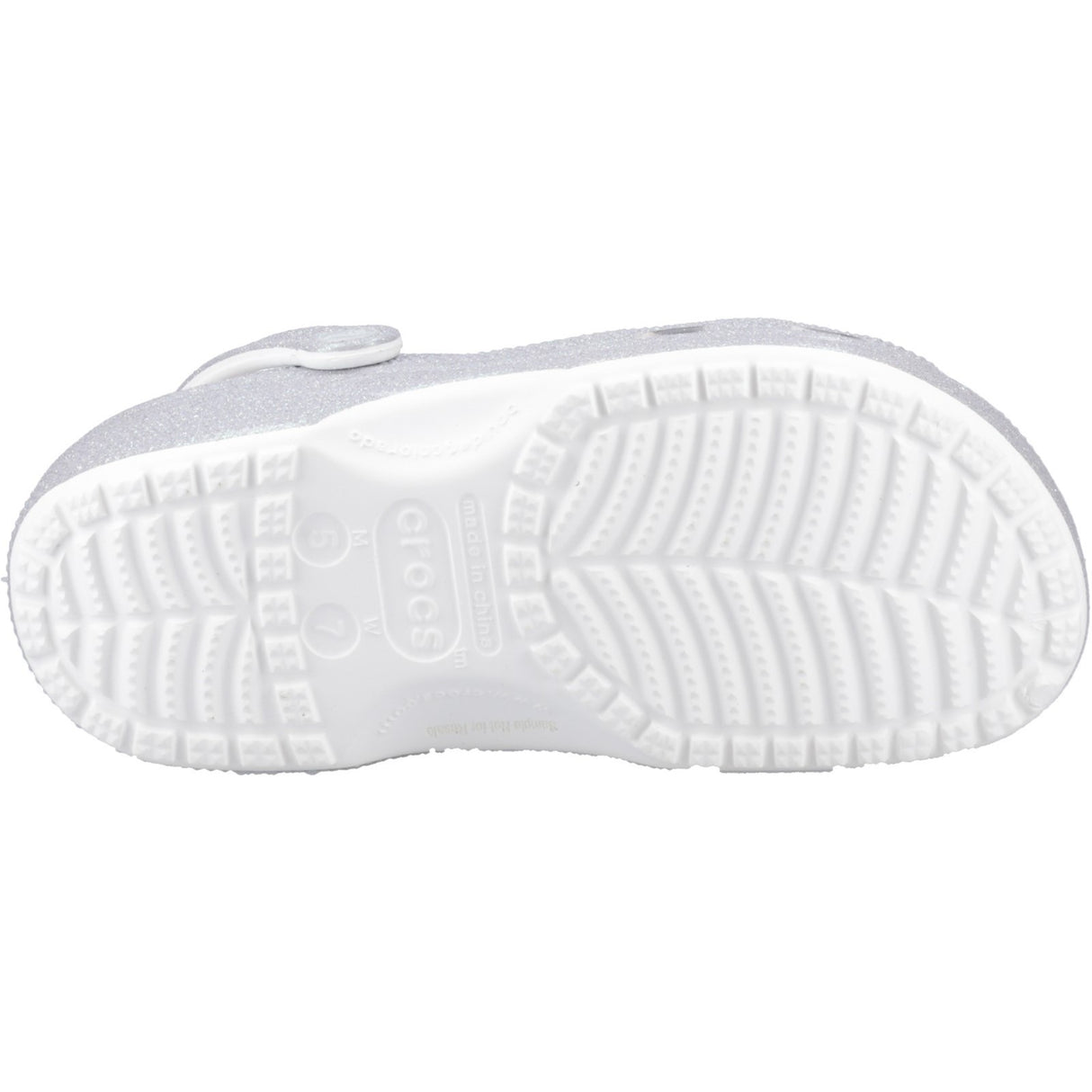 Crocs Classic Glitter Clog Unisex Beach White