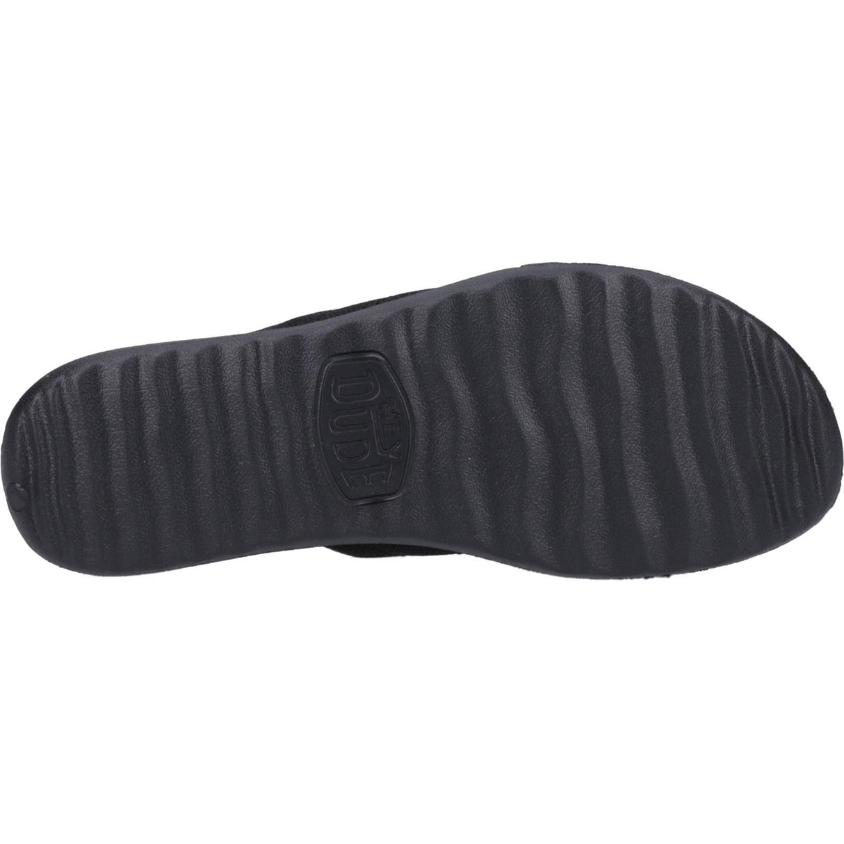 HEYDUDE Womens Christi Slide Distressed Sandal Black
