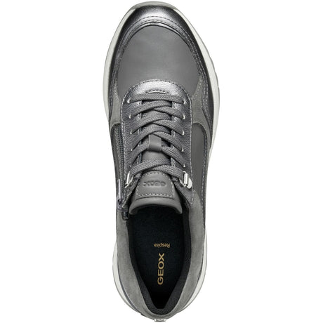 Geox Womens D DESYA A SNEAKERS Dark Grey/Gun