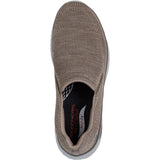 Skechers Mens Arch Fit Crosser Locke Trainer Taupe