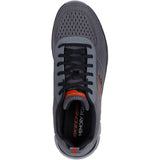 Skechers Mens Track Leshur Shoes Charcoal/Orange