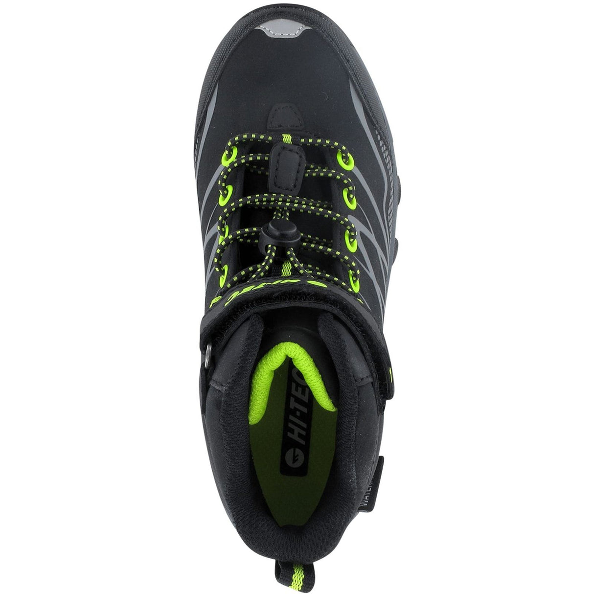 Hi-Tec Junior Boys Blackout Mid Boots Black/Lime