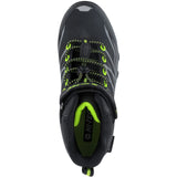 Hi-Tec Junior Boys Blackout Mid Boots Black/Lime