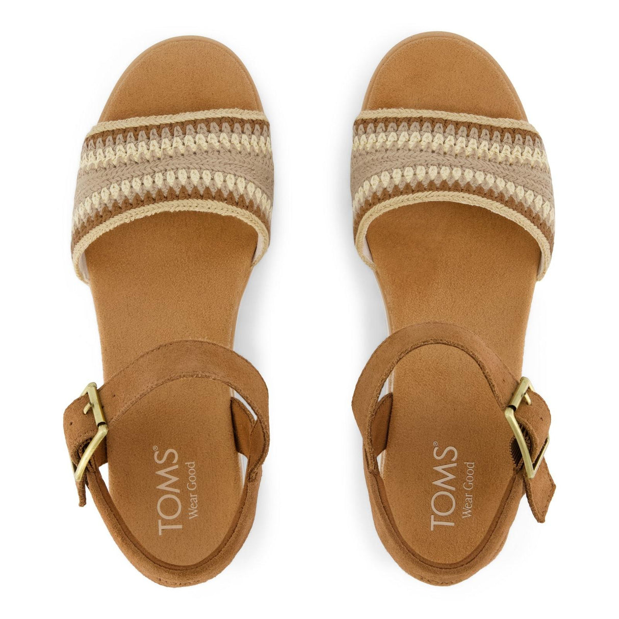 TOMS Womens Diana Wedge Dark Beige