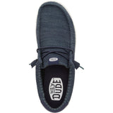 HEYDUDE Mens Wally Stretch Mesh Shoes Navy