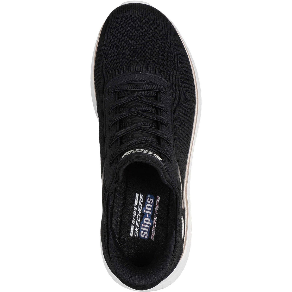Skechers Womens BOBS Sport Squad Chaos Shoe Black/Gold
