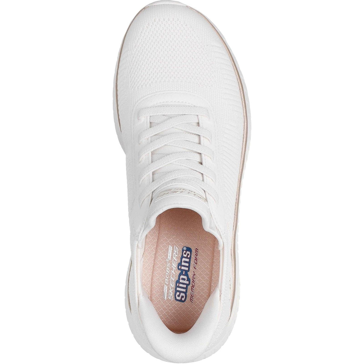 Skechers Womens BOBS Sport Squad Chaos Shoe White/Gold