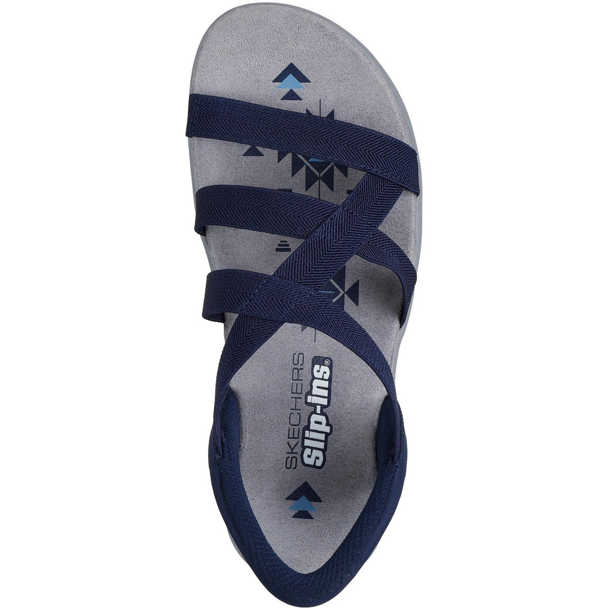 Skechers Womens Reggae Slim Stretch Flex Sandal Navy