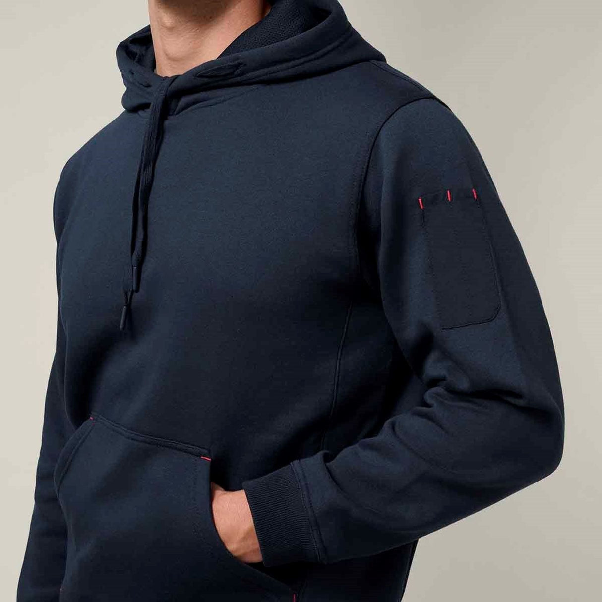 Hard Yakka Mens Brushed Fleece Hoodie Navy